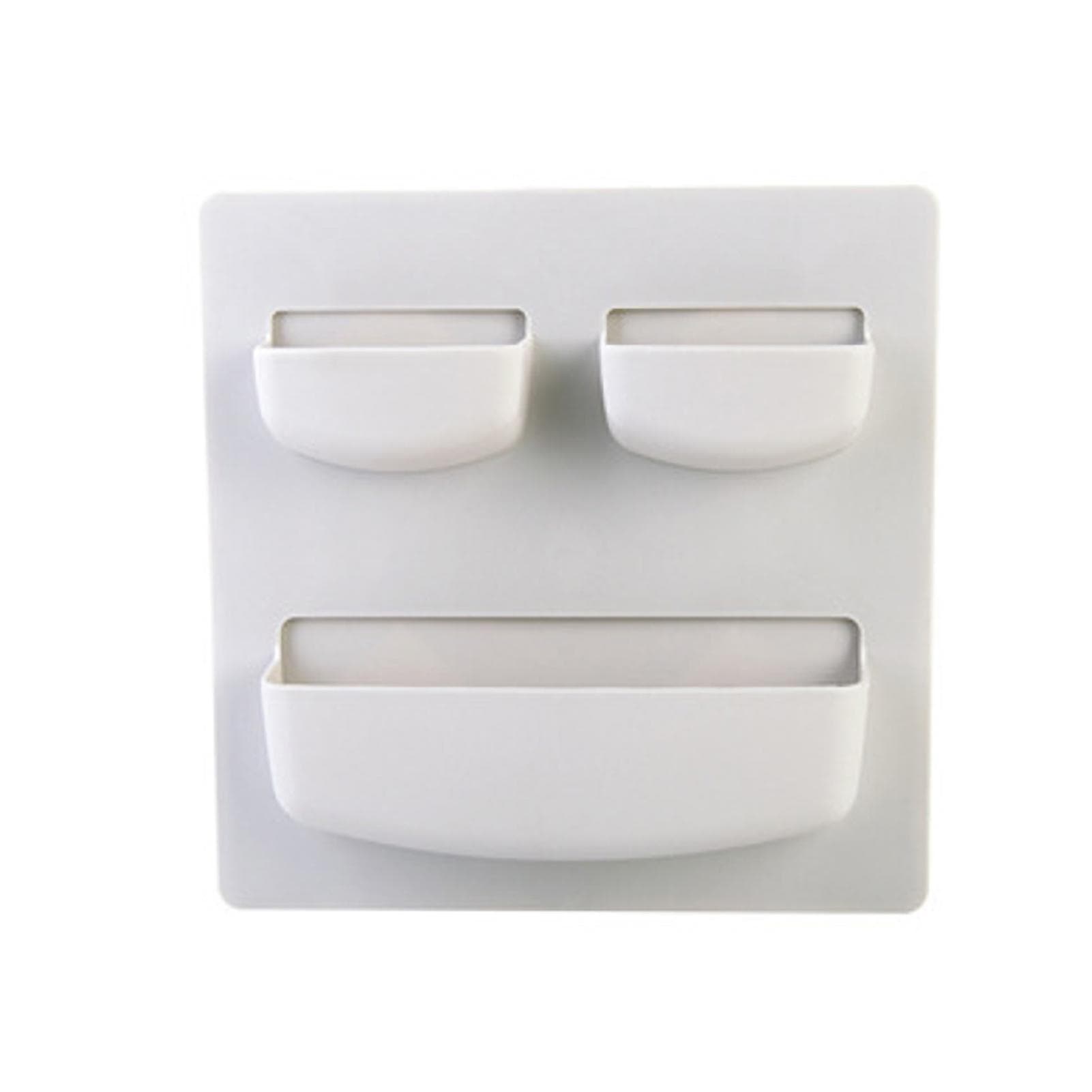 Bathroom Storage Rack Wall Mounted Storage Box Holder Kitchen Organizer for HouseholdHorizontal