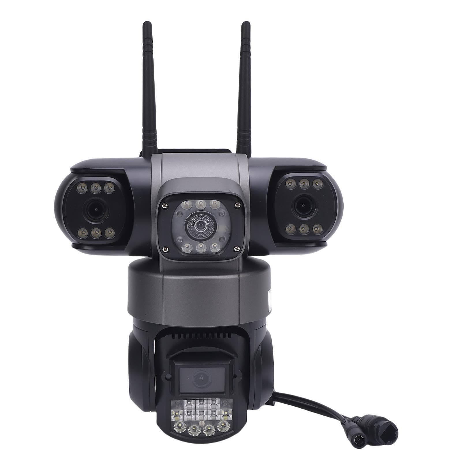 2MP Triple Lens Security Camera 2.4GHz WiFi Security Camera with Motion Detection 2 Way Talk Smart EU Plug