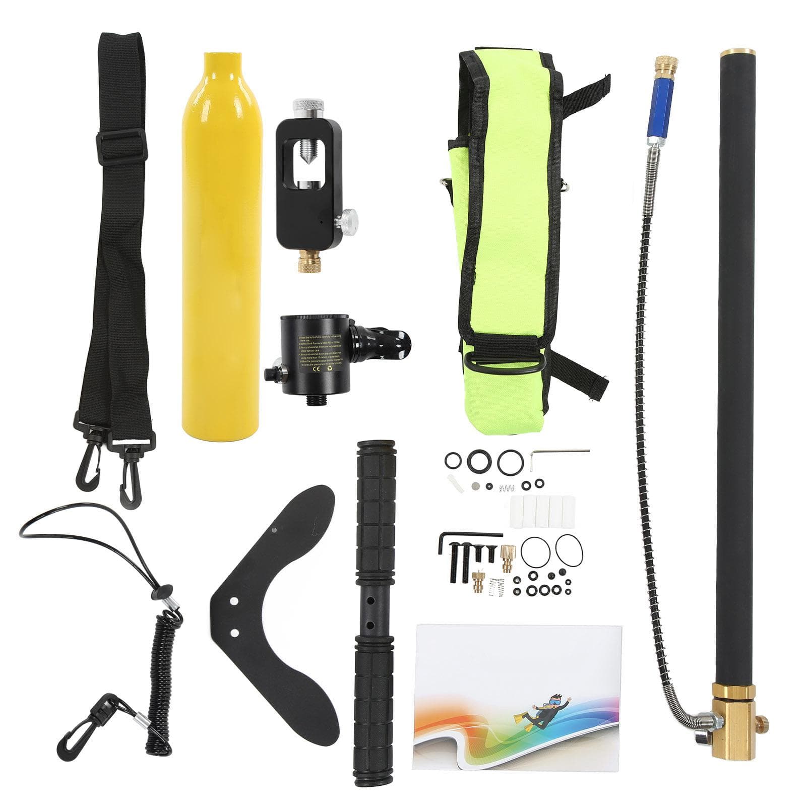 Scuba Diving Rebreather Portable 0.5L Mini Diving Tank Kit Underwater Breathing Device