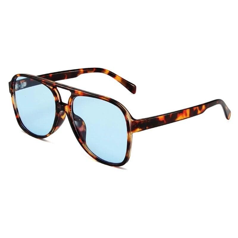 Classic Vintage Oversized Sunglasses Women Retro Big Frame Sun Glasses Female Black Yellow Ins Style Square Glasses
