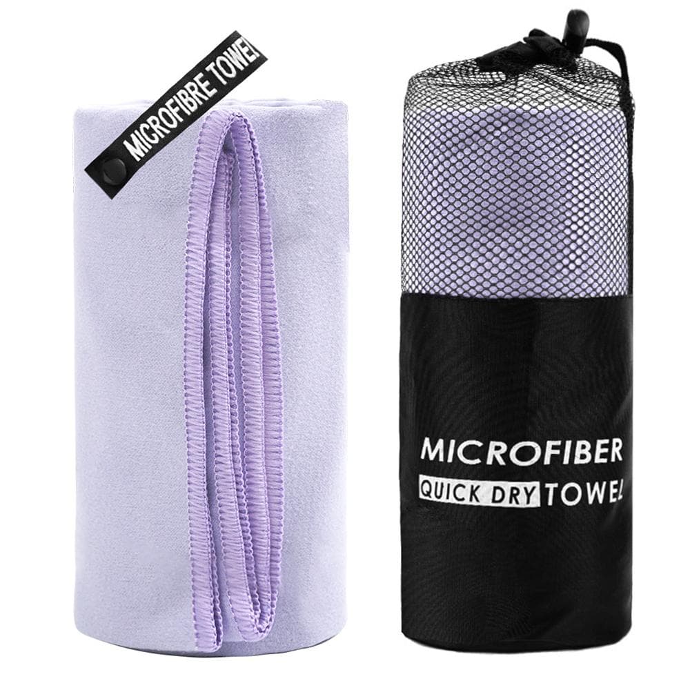 Microfiber Travel Towels Fast Drying Towel for Camping Beach Gym Backpacking 80x130cm purple