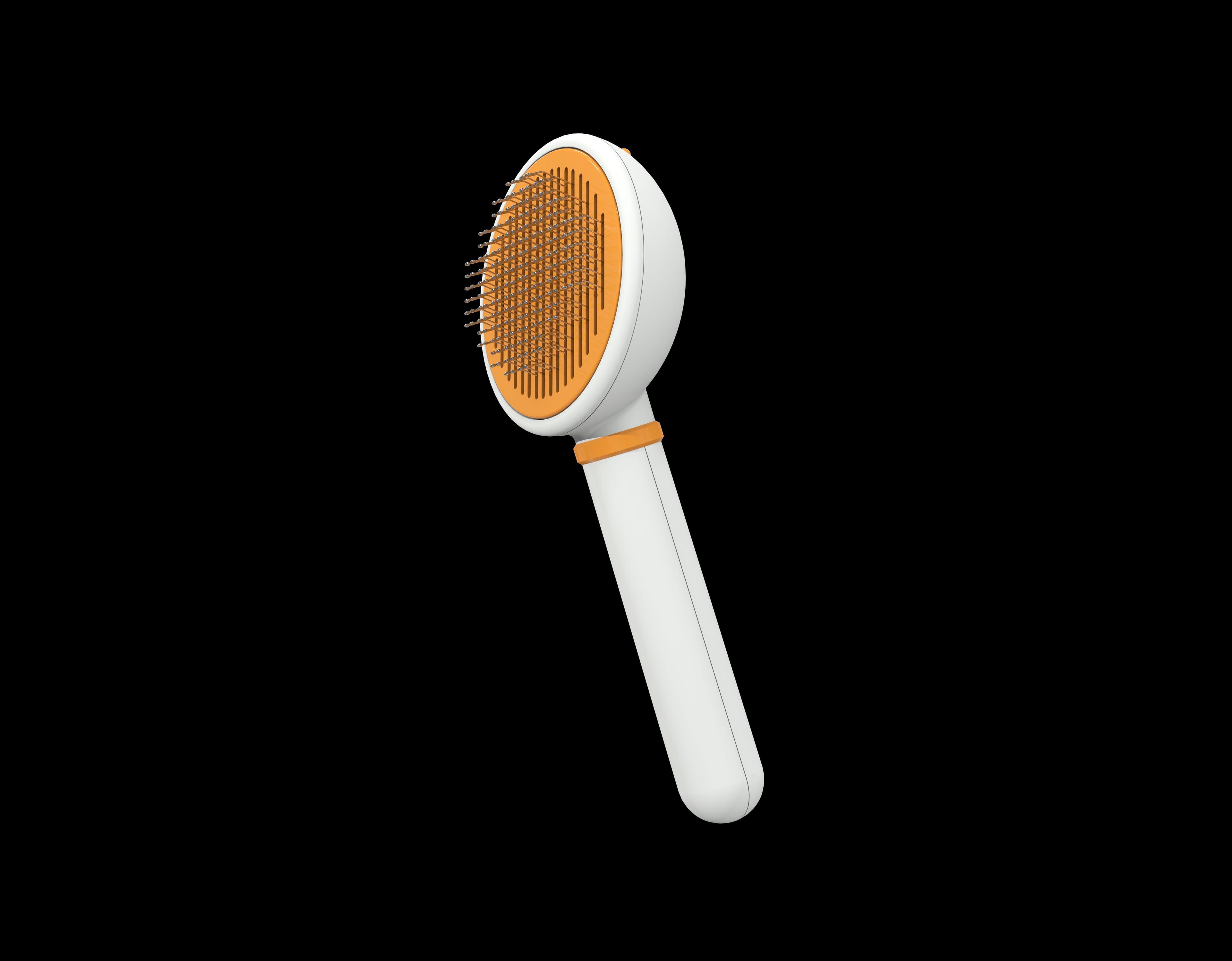 RK57 Hair Brushing Brush Hair Removal Brush 244 Long Thick Steel Cat And Dog General Massage Comb yellow
