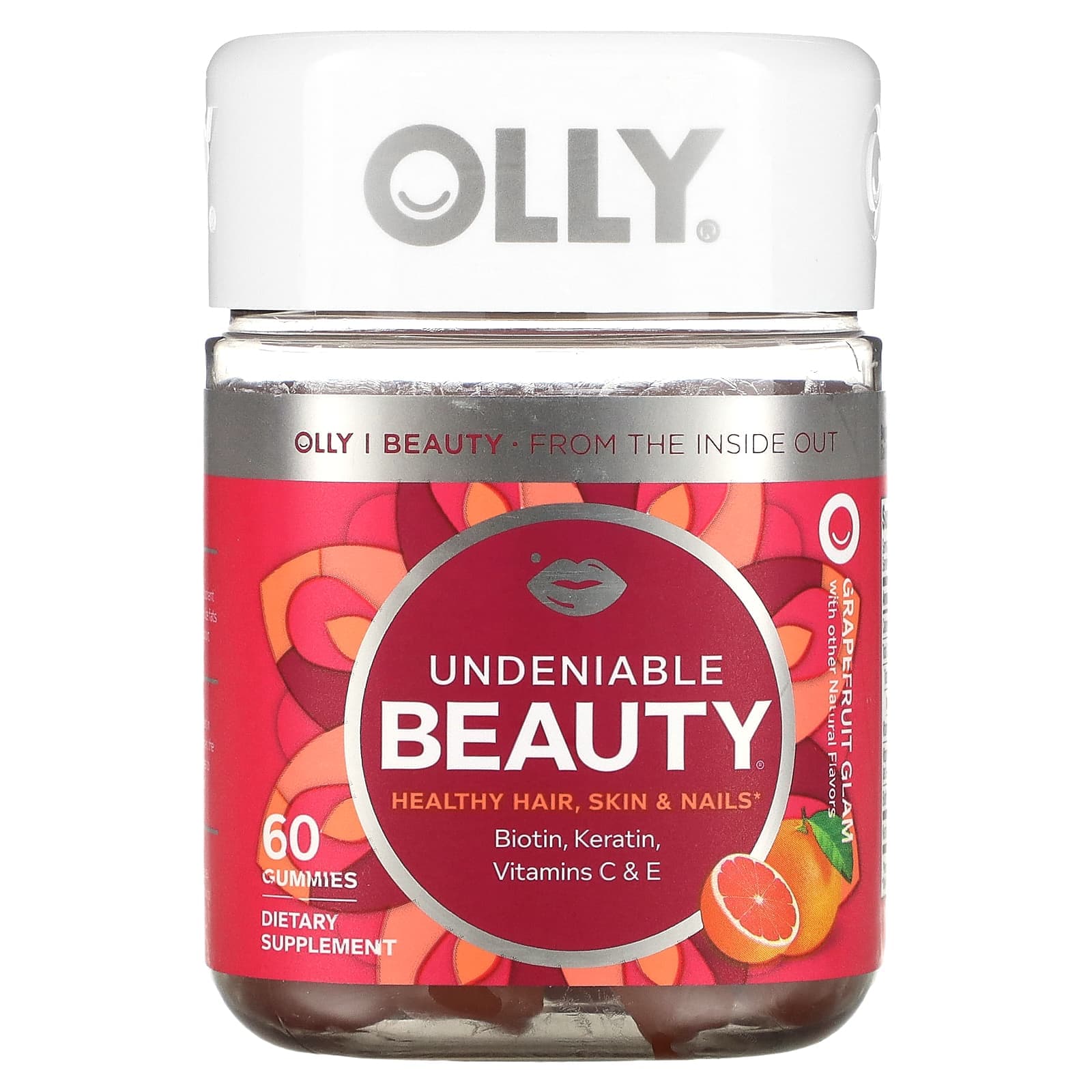 OLLY, Undeniable Beauty, Grapefruit Glam, 60 gummies