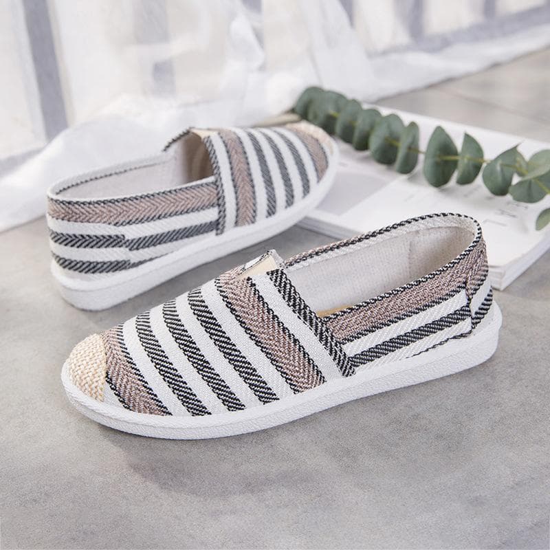 Women's Fashion Spring Summer Casual Flat Shoes Round Toe Loafers Shoes Fisherman Boat Shoes Women Lazy Hemp Rope Weave Shoes 37