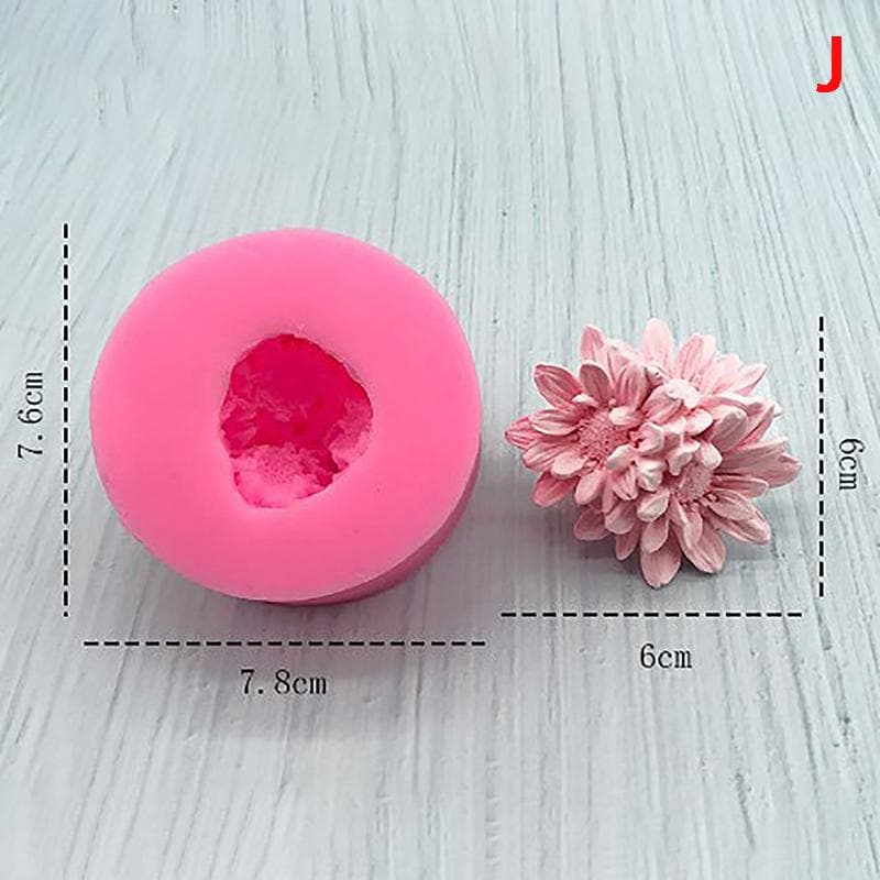 Silicone Cake Mold Chocolate Soap Making Tools Candle Mould Embossed Flower Bloom Aromatherapy Candy Handmade Wedding Decor
