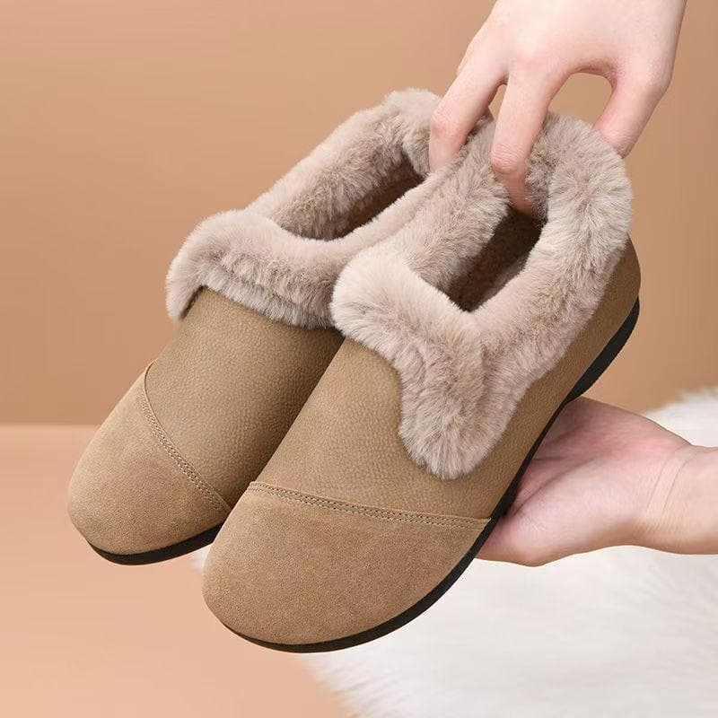 Winter Velvet One Foot Warm Casual Shoes, Versatile Warm Shoes, Soft Soled Non Slip Cotton Shoes 41