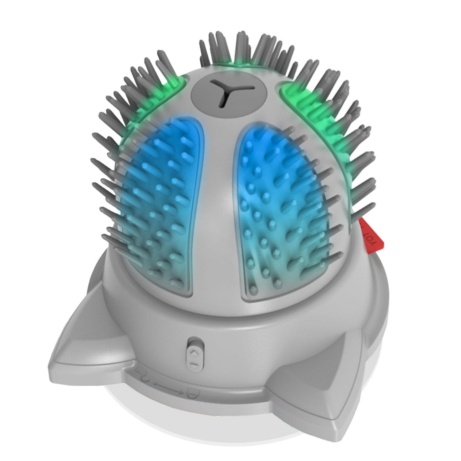 Automatic Cat Self Groomer Smart Cat Massager Self Cleaming Brush Comb 2-Speed Rotating with grey