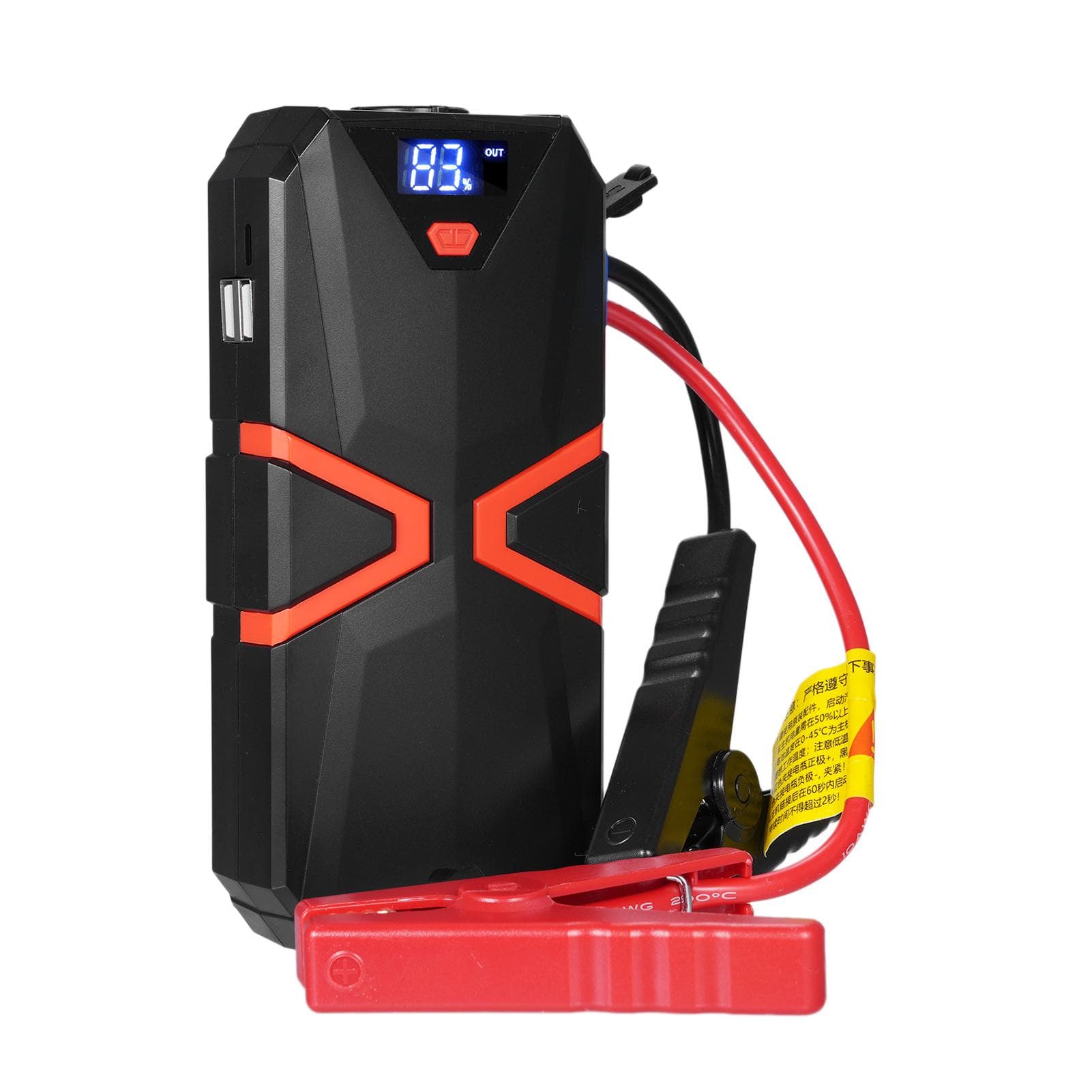 DN06 Automobile Emergency Starting Power Supply Car Jump Starter,600A Peak Current 6000 MAh red black