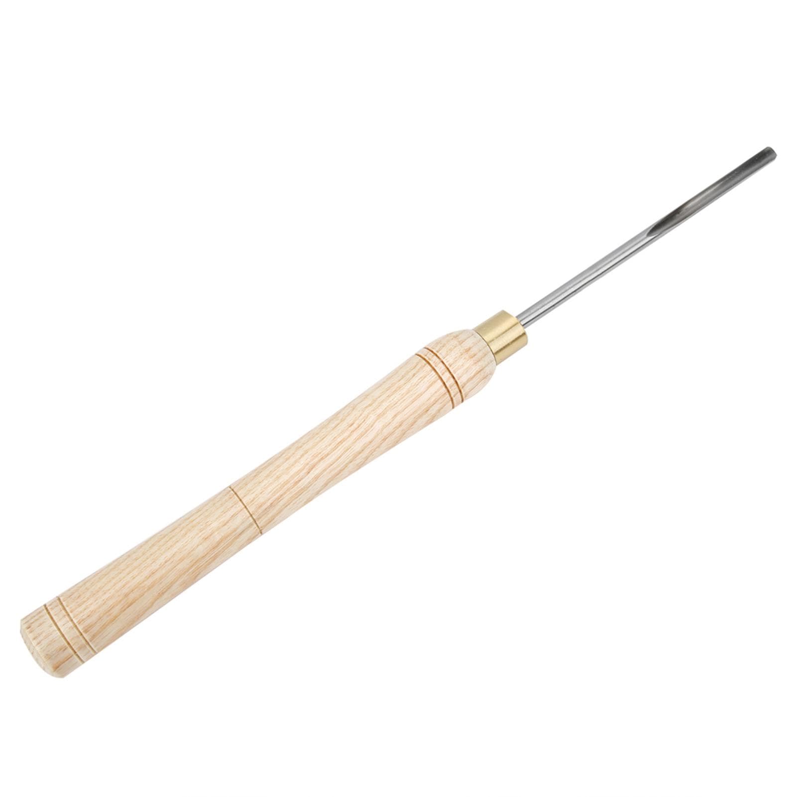HSS Woodworking Lathe Chisel HandHeld 8mm0.3in Inner Arc Blade with Wooden Handle