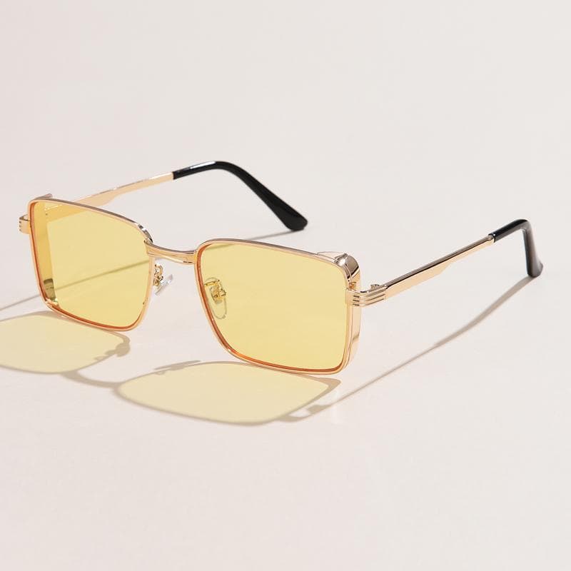 Classic Steampunk Sunglasses Luxury Brand UV400 Metal Frame Retro Rectangle Outdoor Men Women Cycling Square Punk