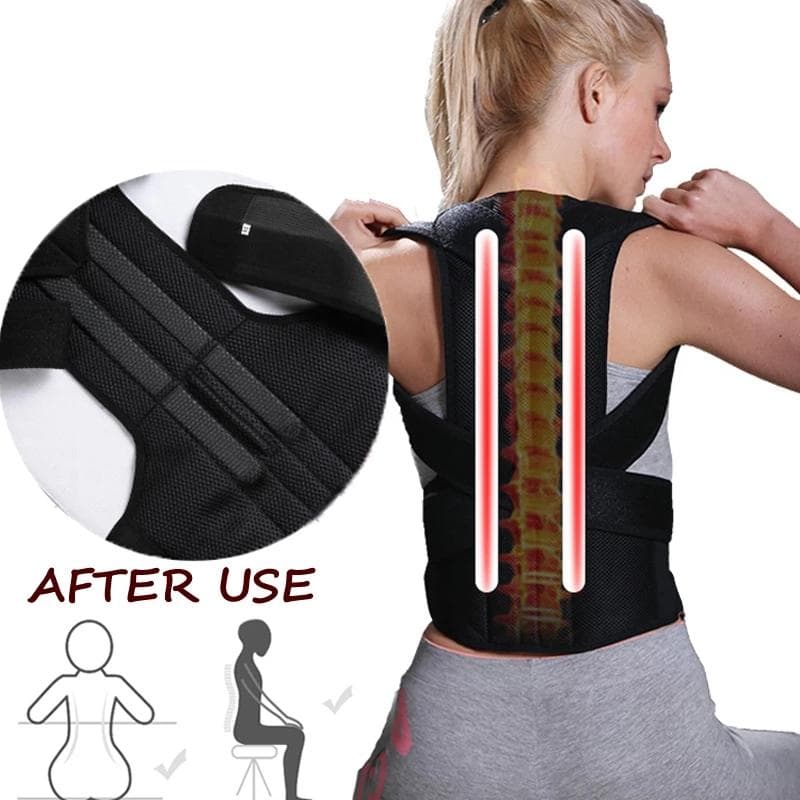 Adjustable Posture Corrector Back Support Shoulder Lumbar Brace Belt Support Corset For Men Women S-3XL Unisex S