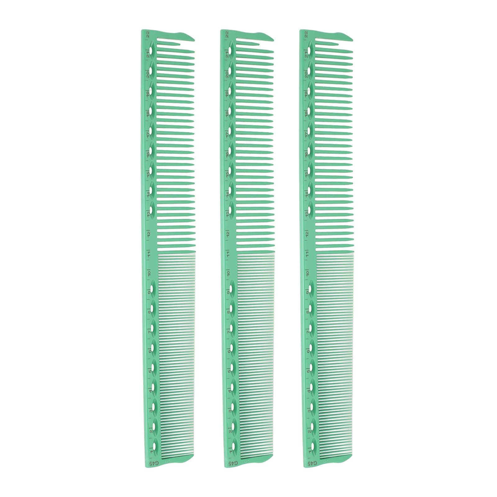3pcs Professional Hair Styling Comb with Scale Fine Wide Tooth Heat Resistant Hair Cutting Comb