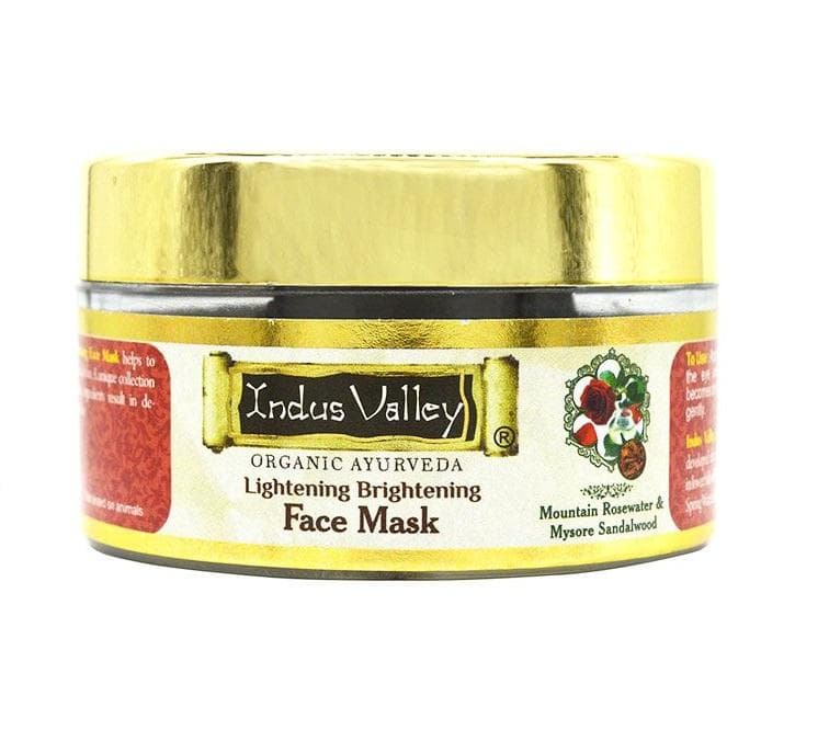 Brightening Face Mask with Rose Water and Sandalwood (50 ml), Lightening Brightening Face Mask, Indus Valley 6.7625