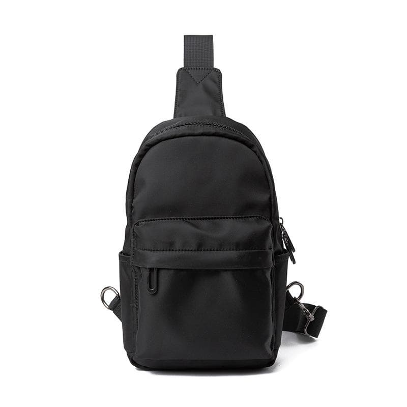 Lightweight Crossbody Bag, Men's Casual Chest Bag, Small Backpack, Outdoor Sports Crossbody Bag, Small Crossbody Bag 8 inches black