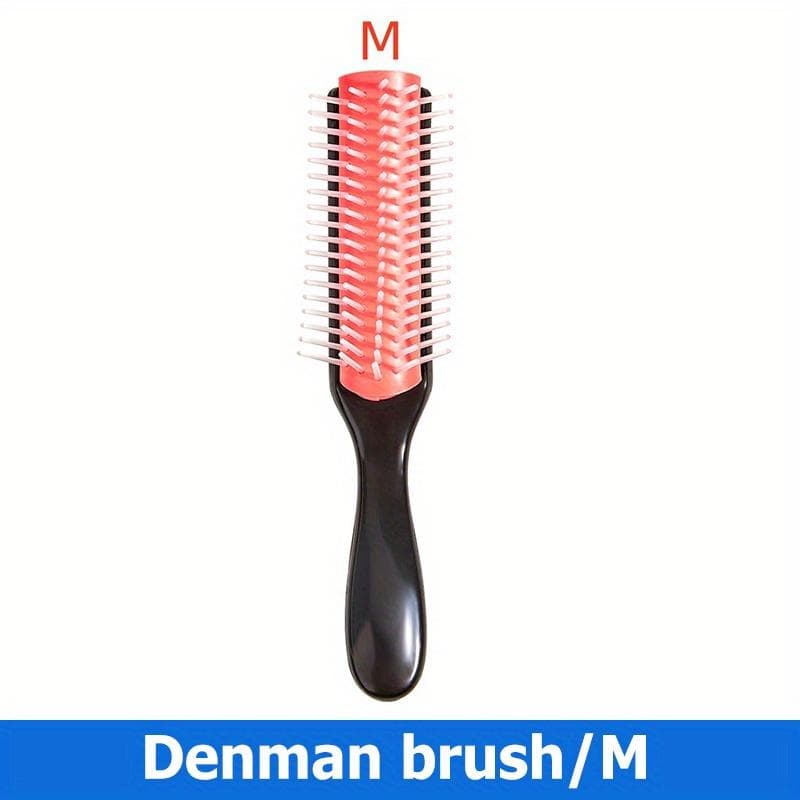 9-Row Detangling Hair Brush Denman Detangler Hairbrush Scalp Massager Straight Wet Comb for Women Men Salon Curly hair brush