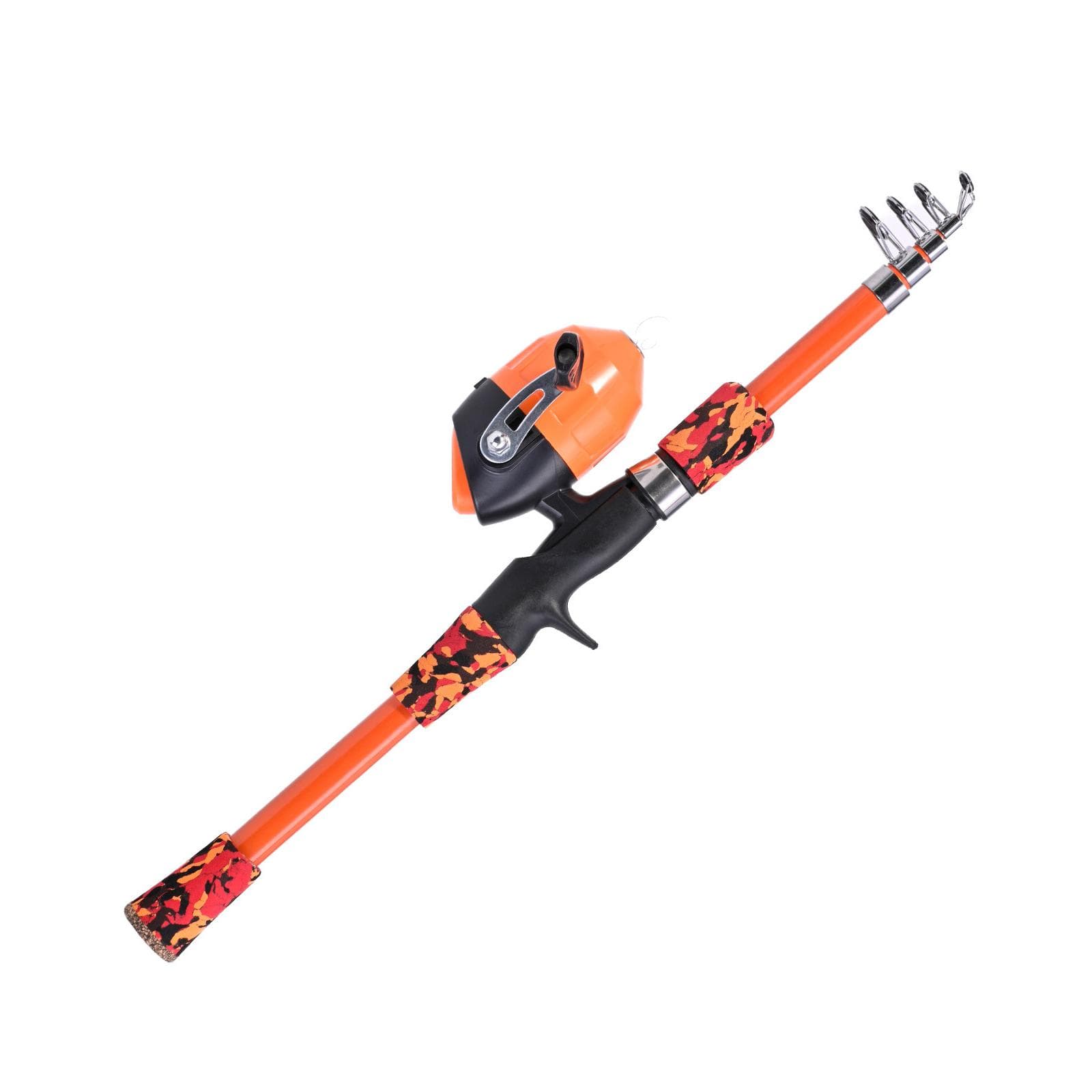 Kids Fishing Pole for Kids Ages 5-12 Telescopic Fishing Rod and Reel Combo Spinning Children Child orange