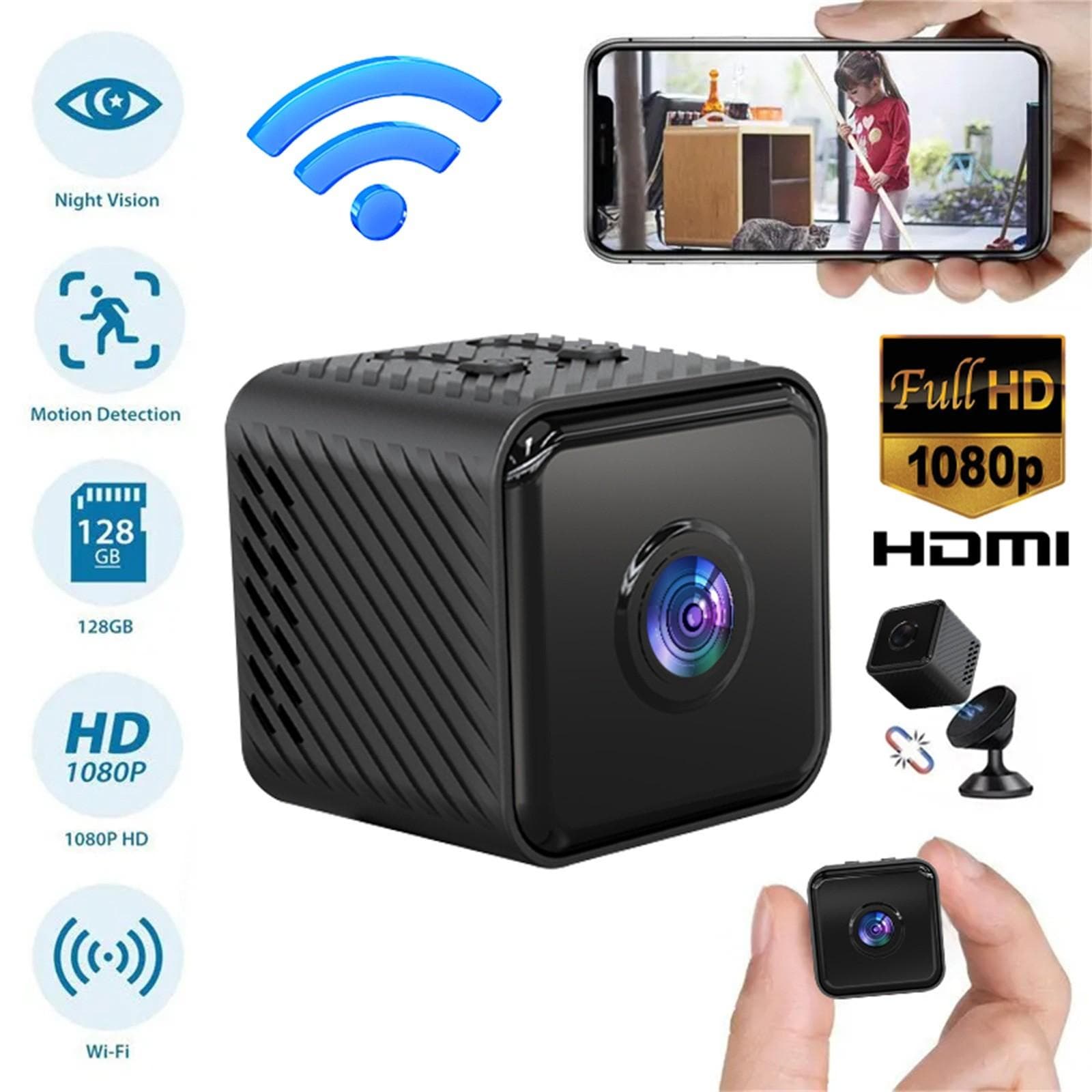 Sagit X2 1080p Mini Camera Infrared Night Small Cam Wireless WIFI Remote Surveillance Motion Detection Video Recorder For Home One Size