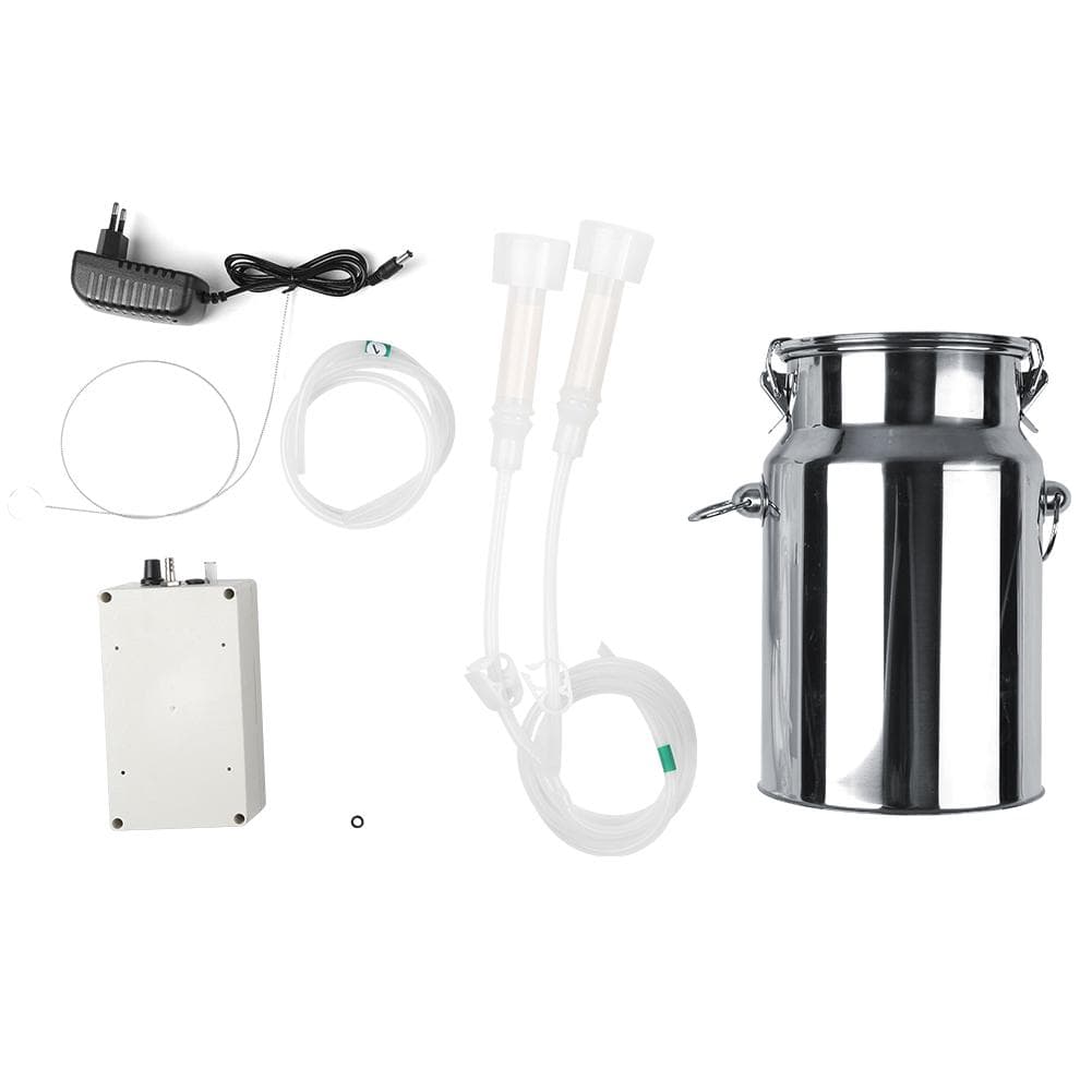 Stainless Steel Portable Mini Household 7L Electric Milking Machine Milker for Goat Sheep EU