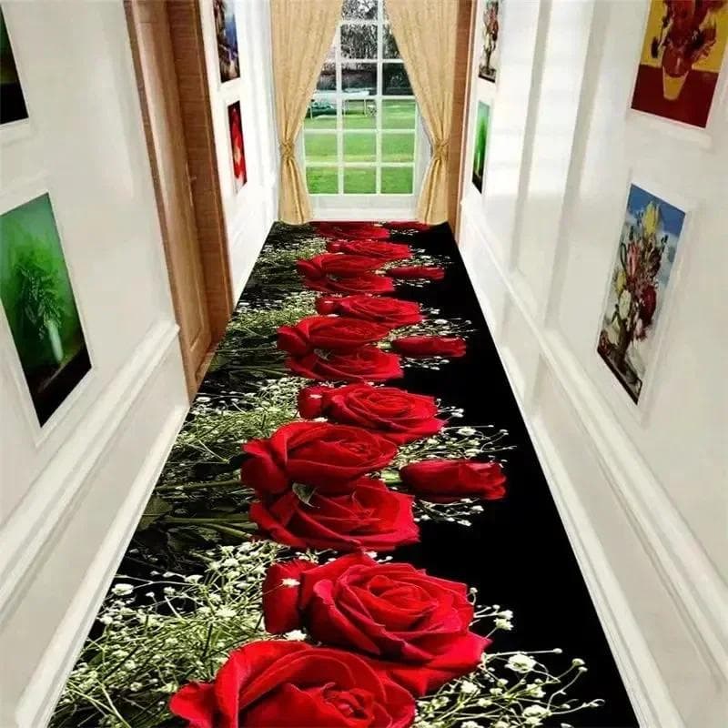 Fashionable 3D corridor runway living room long carpet decoration home hallway floor mat modern luxury entrance decorationcarpet 60x180cm