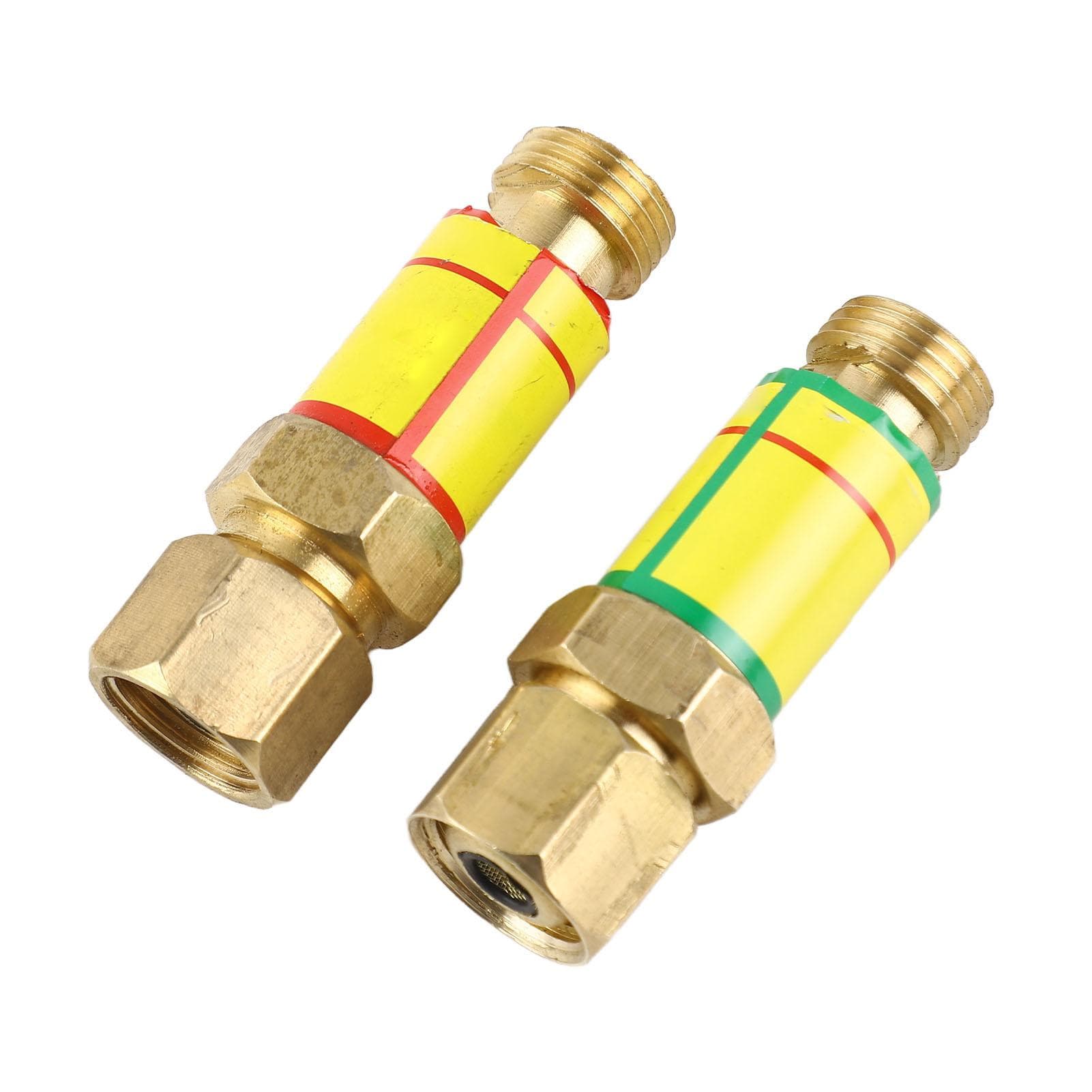 1 Pair Oxygen Acetylene Check Valve Flashback Arrestor Flame Buster M16*1.5 HF2