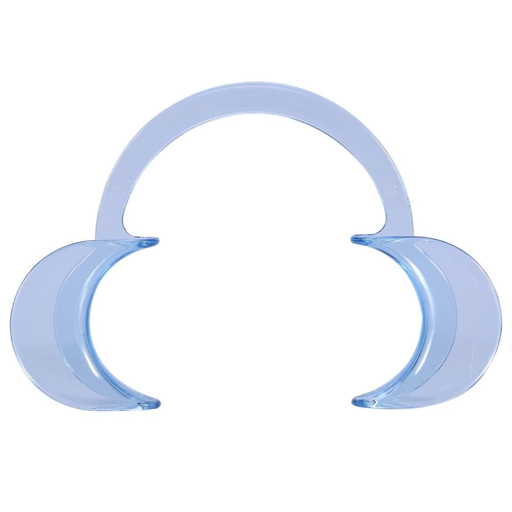 10pcs Teeth Whitening Mouth Opener Cheek Dental Clear C Type Retractor Transparent Blue Medium M(315 X 180mm)