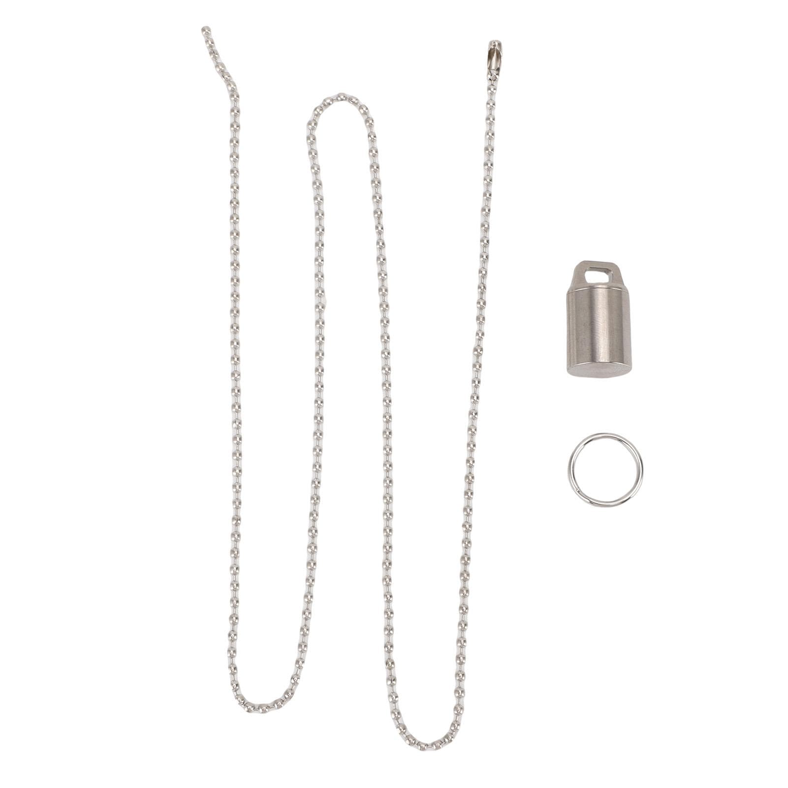 Mini Container Ti Alloy Metal Portable Powder Holder Small Case Keyring for Travel Fishing Camping