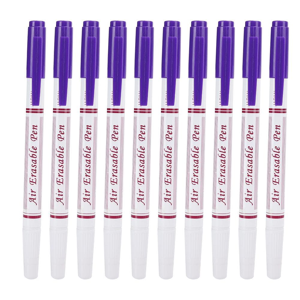 10pcs Double Head Water Erasable Pen Fabric Marker Tailoring Tool AccessoriesPurple purple