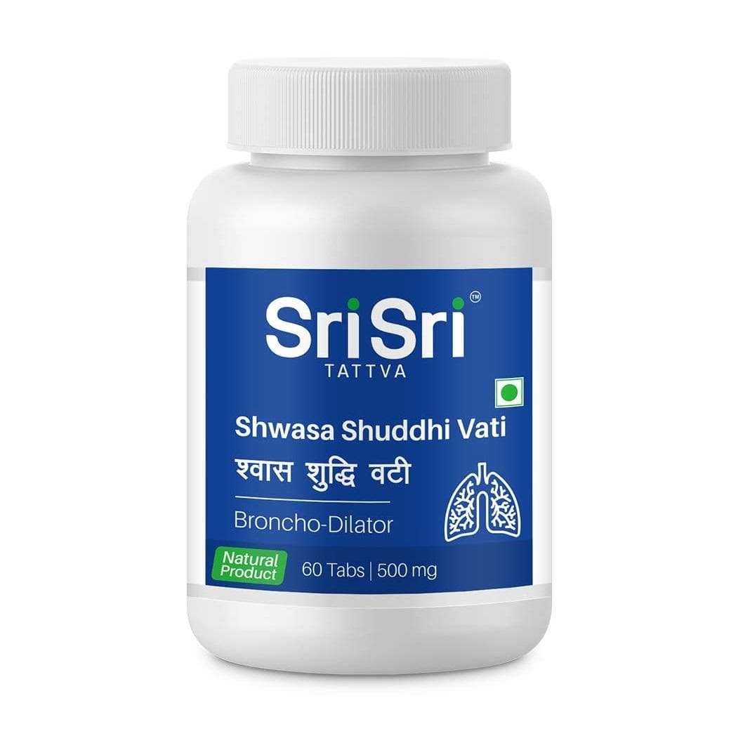 Shvasa Shuddhi Vati (60 tabs, 500 mg), Shwasa Shuddhi Vati, Sri Sri Tattva