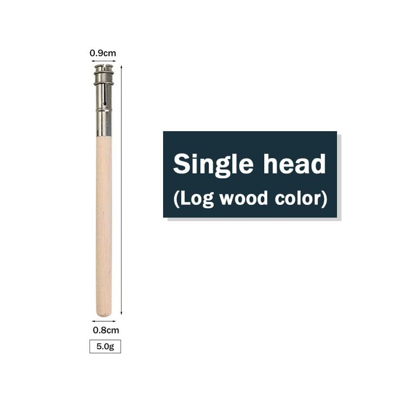 Adjustable Single/Dual Head Pencil Extender Holder Metal/Wood Extension Rod Round/Triangle/Hexagonal Pencils Connect Penholder