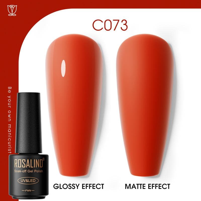 ROSALIND Nail Gel Polish Semi Permanent Varnish Hybrid UV Gel Polish Soak Off Nail Art Gel Top Base Coat Matt Top For Manicure Nail Art RA-C073