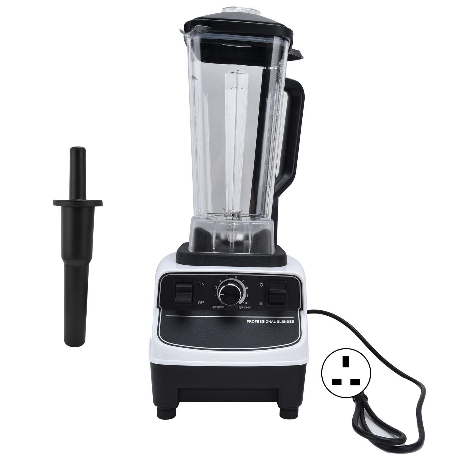 Countertop Smoothie Blender with 304 Stainless Steel Blade 10 Speeds Control 2L Kitchen Food Mixer