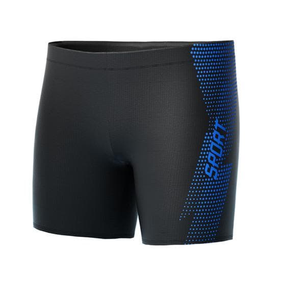Men Swimming Trunks Quick Dry Soft Elasic High Waist Thin Plus Size Soft Slim L blue