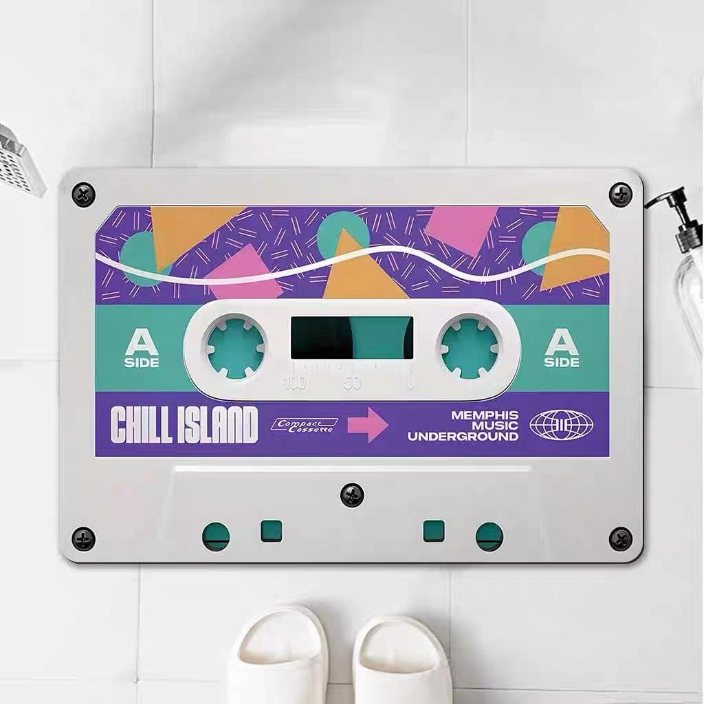 CD Tape Diatom Mud Floor Mat Bathroom Absorbent Non-Slip Floor Mat Entry Door Mat Home Decorative Area Carpet 40x60cm 16x24inch