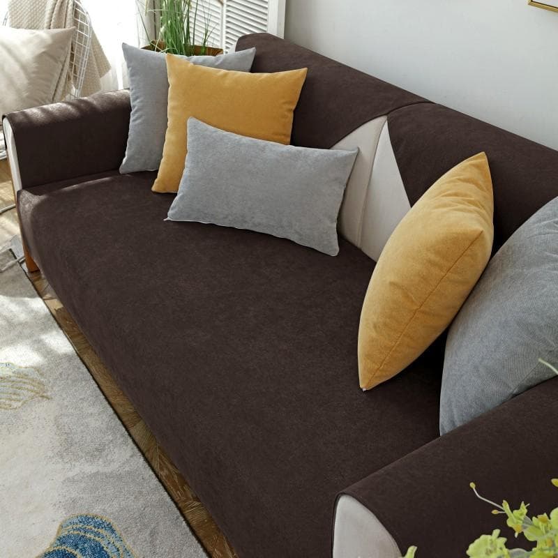 Waterproof Corduroy Sofa Cover Soild Color Sofa Cover Combination Sofa Cushion for Living Room Non-slip Multifunctional for Home 50x70cm 1pcs