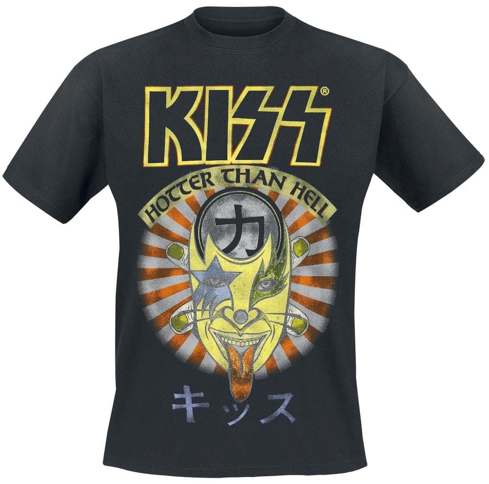 Kiss Hotter Than Hell Black Unisex T-Shirt XXXXL