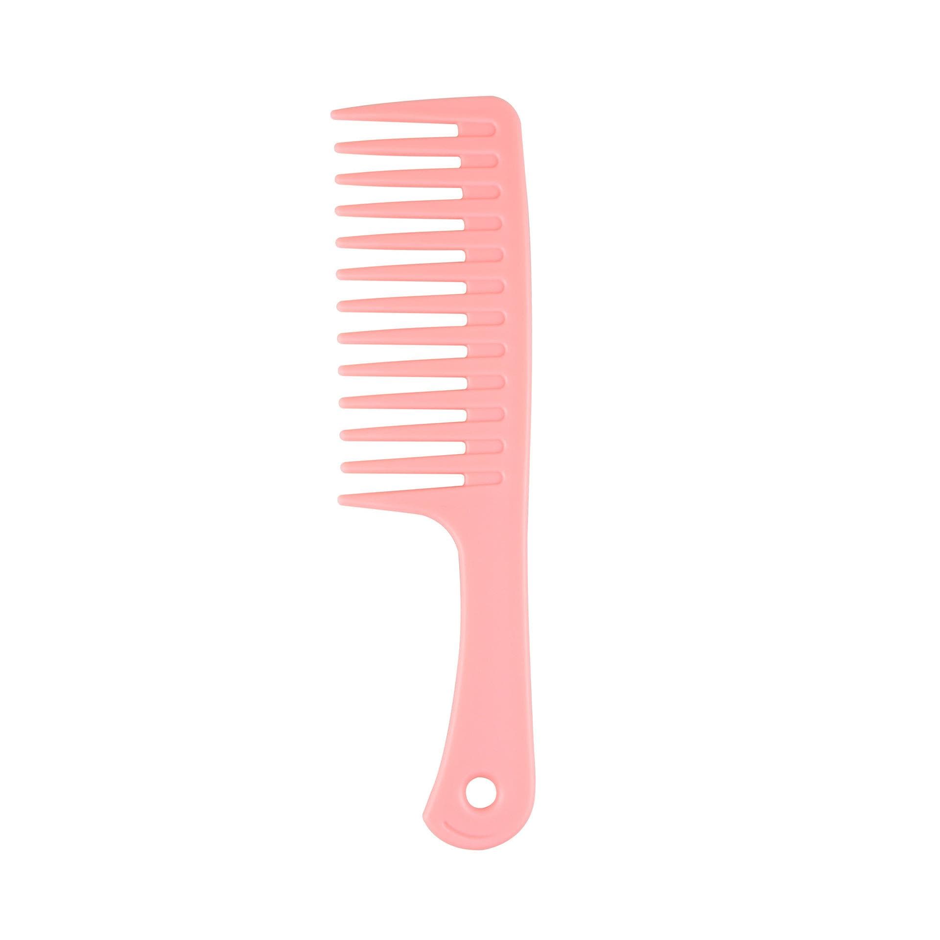 1pcs Large Wide-Tooth Comb, Smooth Styling For Long, Anti-Static, Suitable For Women And Men's Wet And Dry Hair Detangling Brush, Hair Comb pink
