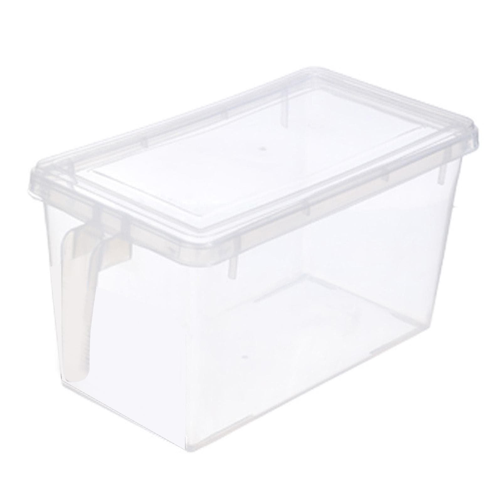 Fridge Food Box Transparent Rectangular Stackable Refrigerator Food Storage Container with Lid