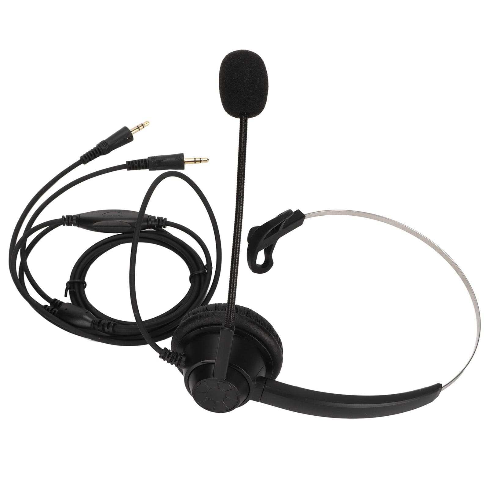 H360PCVA 3.5mm PC Business Headset Monaural Headphones with Volume Control for Webinar Office