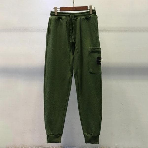 Men's Trousers Cotton Thin Pants Trousers Casual Running Sportswear Drawstring Pants L green