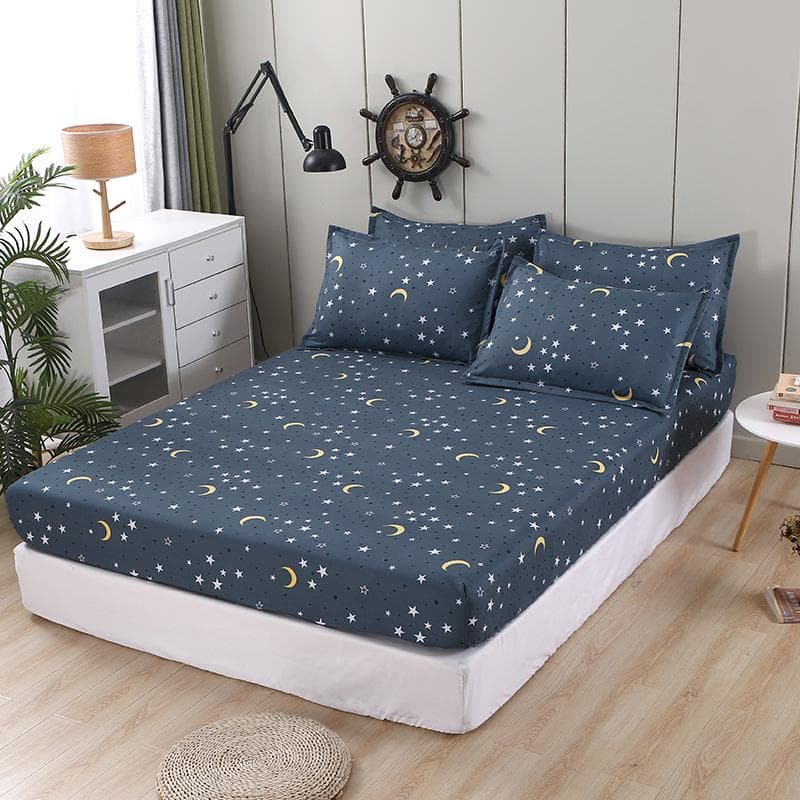 Bonenjoy Sheet On Rubber Band Kids Bed Sheet Cartoon Cars Printed Fitted Sheet For Boy Single Fitted Bed Sheet With Pillowcase 90x200x25cm Single