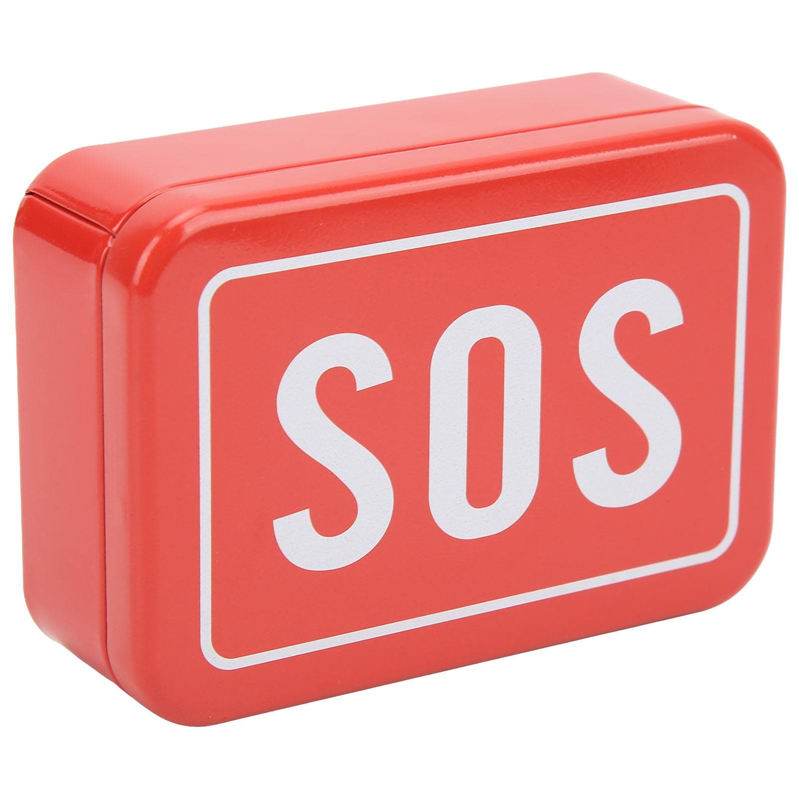 Mini SOS Survival Iron Box Portable Field Survival Storage Kit Emergency Tool Storage Case for