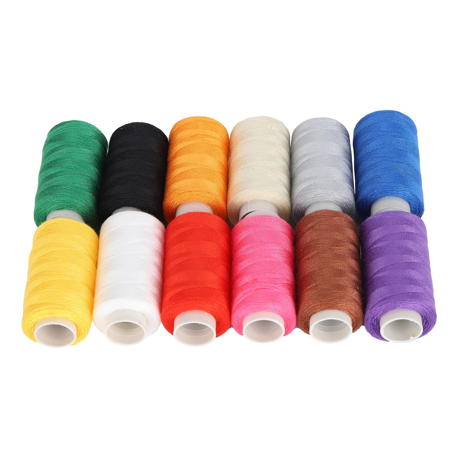 12Pcs Sewing Thread Set Colorful Polyester Embroidery Tools HandMade DIY Knitting Supplies