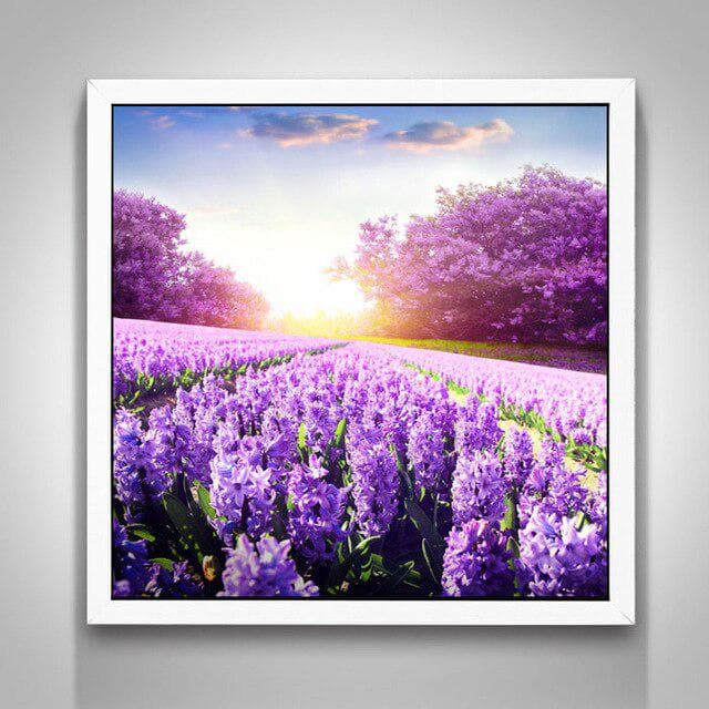 Lavender Home Decoration Painting Wall Pictures for Living Room Paris for Students Landscape 30X30CM