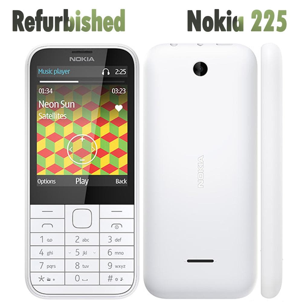Refurbished Nokia Original Nokia 225 Mobile Phone With 2 SIM 1 Battery 1 Charger green