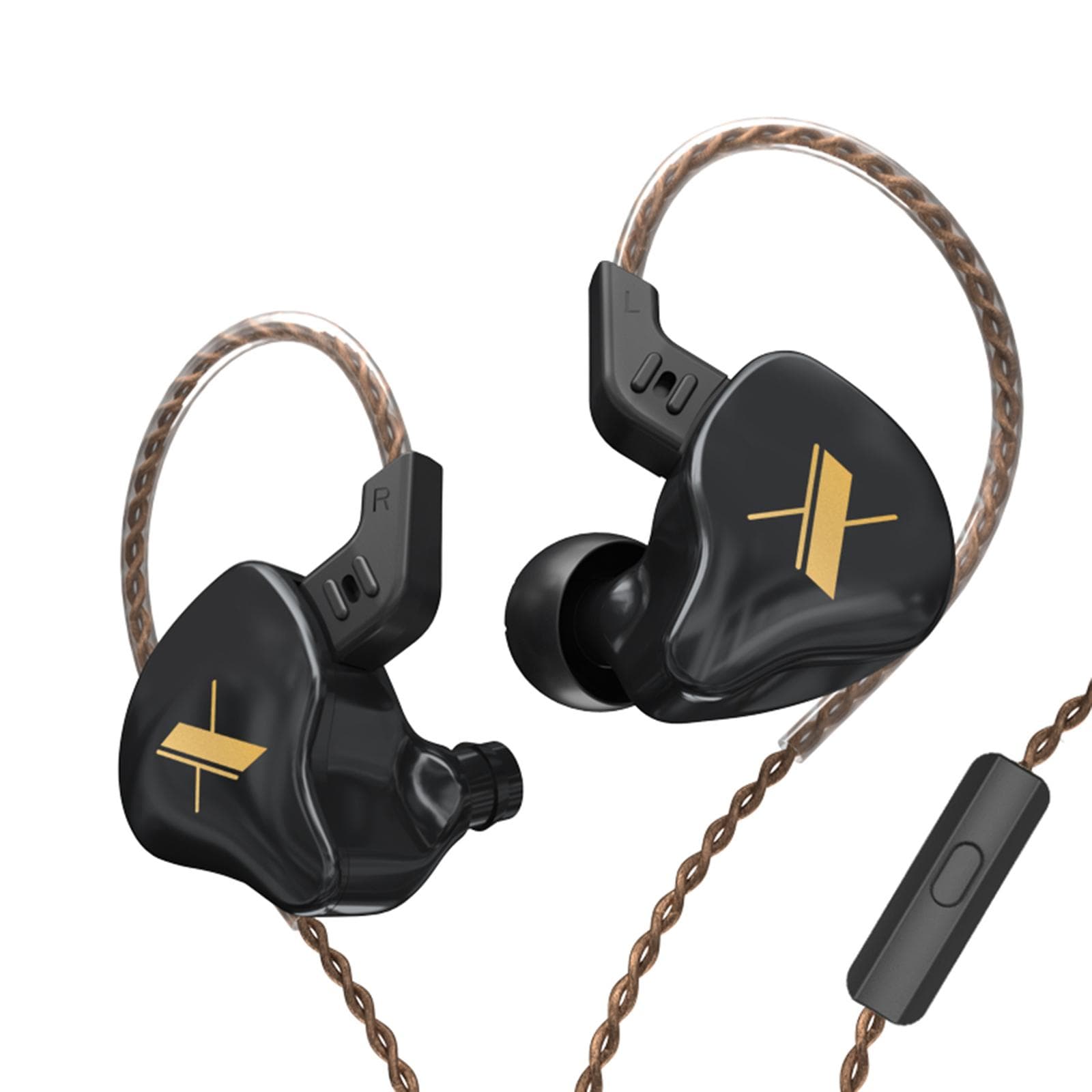 KZ EDX Customized Heavy-Bass Earphone In-ear Headphone with Stereo Stage Sound Noise Cancelling With Mic black