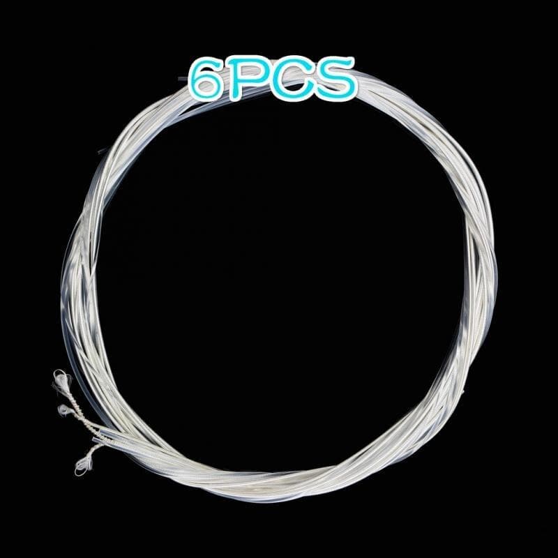 6pcs Classical Guitar Strings Set Plating Super Light Classic Guitar Clear Nylon Silver Strings Silver Plated Copper XYZ Russian Federation