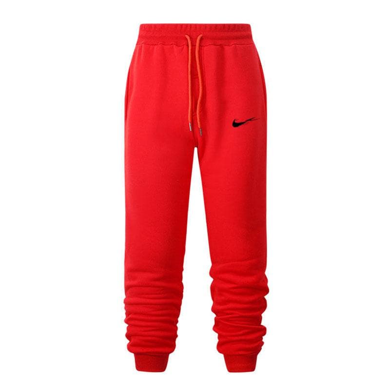 Men's Autumn and Winter Casual Pants Sports Pants Men's Pants Jogging Pants Hip Hop Street Pants XL red