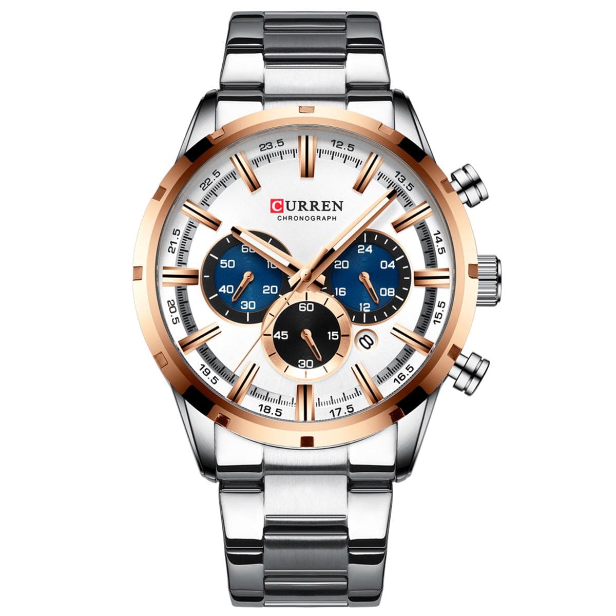 CURREN 8355 Luxury Classic Business Quartz Men Watch 3ATM Waterproof Large Case Big Dial Luminous gold