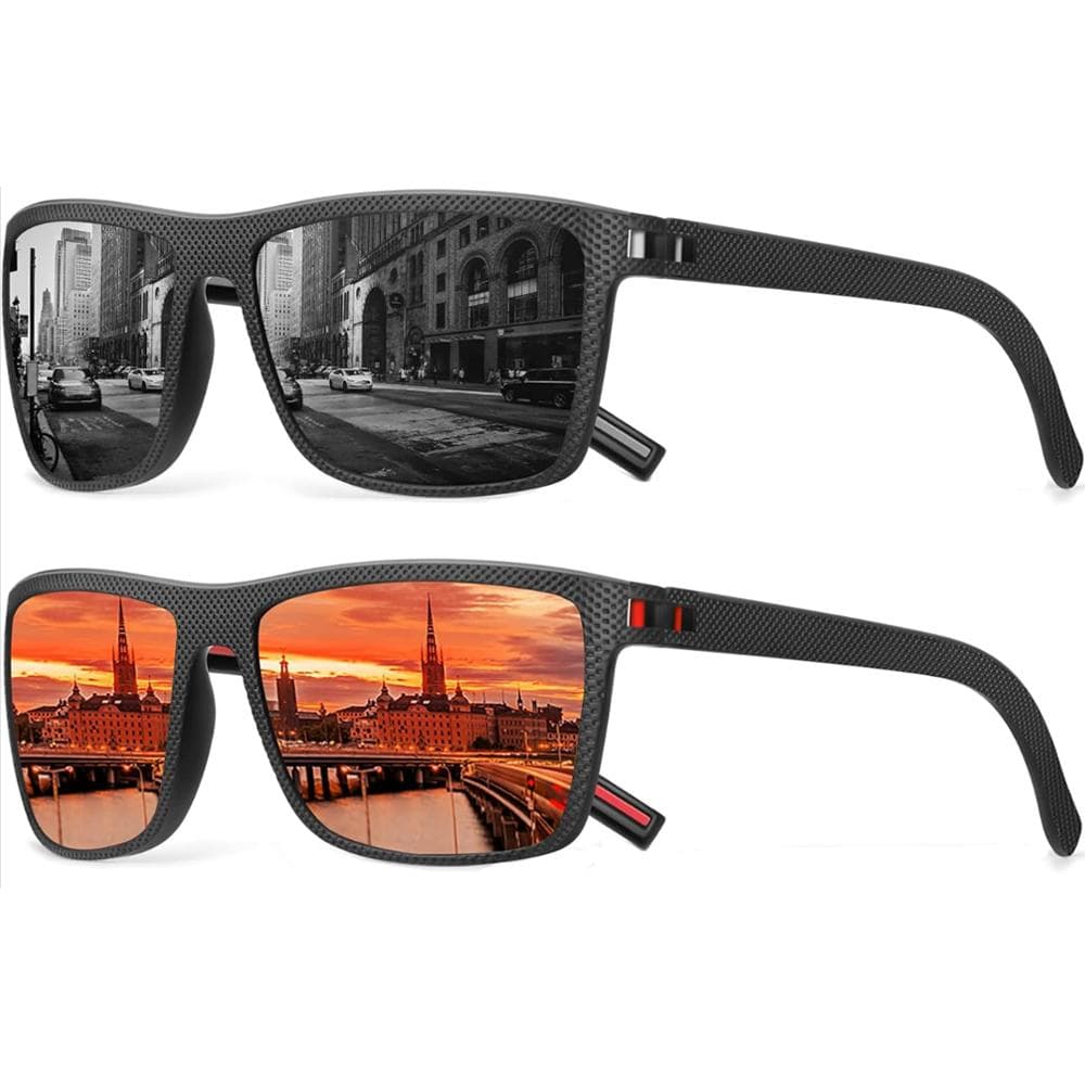 1/2Pack Sunglasses Men Women Trendy Retro Mirror Lens UV400 Protection for Driving Fishing