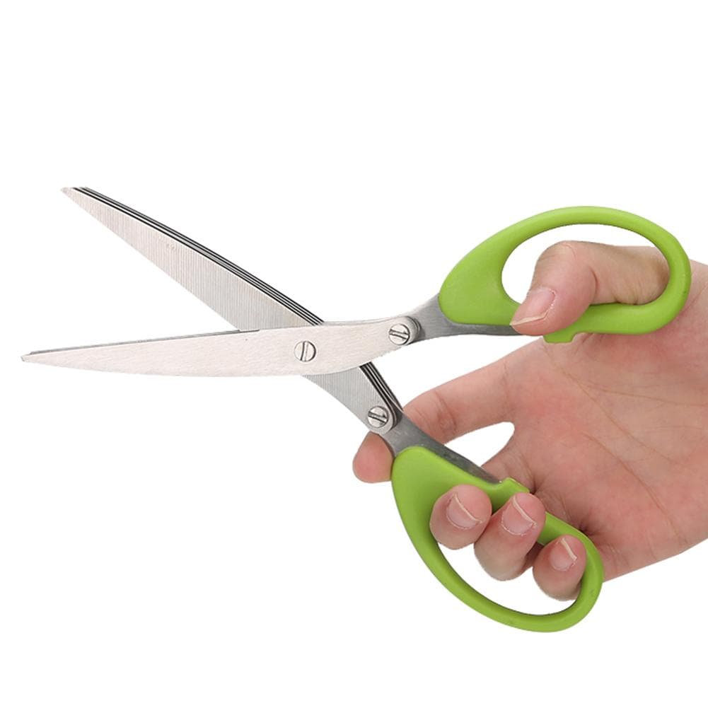 Herb Scissors Scallion Cloth 5‑Layer Multifunctional Household Green Handle Kitchen Shears